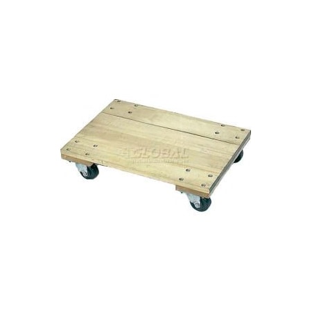 Wesco Wesco 24x16 Solid Deck Hardwood Dolly 4in Casters 1200 Lb. Cap. 272063